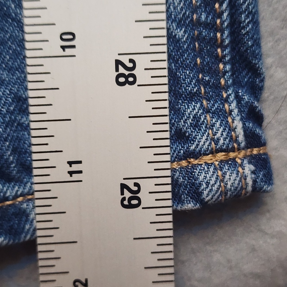 American Eagle 90s Straight Jeans Womens 0 Regular Blue Denim High Rise 27x29.5 - Picture 5 of 8
